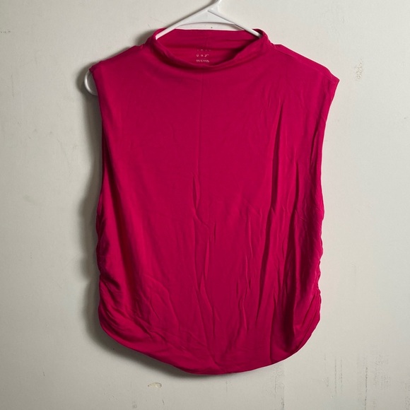 a new day Tops - a new day Sleeveless Mock Neck Muscle Tee - Fuchsia Pink